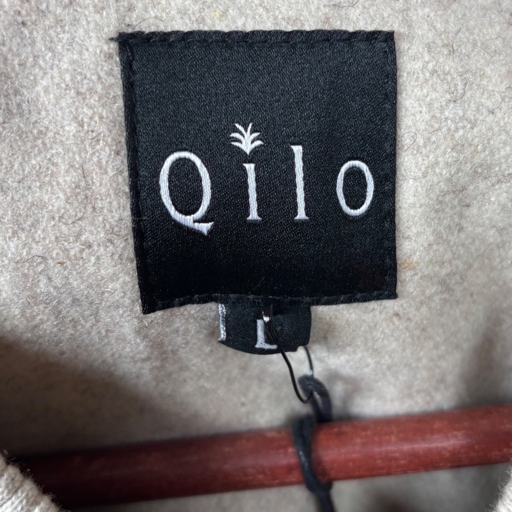 Qilo Wool Bomber Jacket Large Cream MultiCam Camo Tactical Quilted Lining NEW - Picture 7 of 12